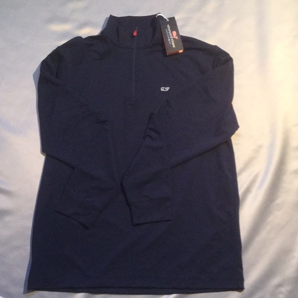 Men’s Vineyard Vines Performance 1/4 zip Blue, NWT